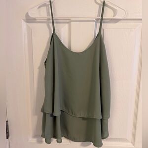 Alya Sage Green Layered Camisole